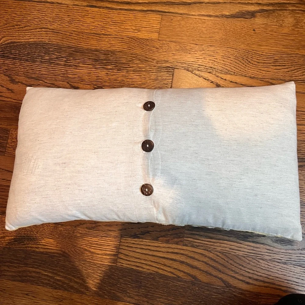 West elm pillow case, embroidered, never used. Yellow and cream